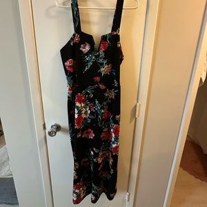 Target brand black floral romper XL